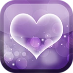 purple hearts live wallpaper android application logo